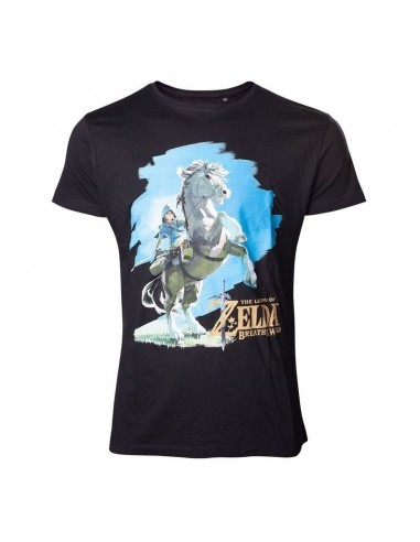 5906-Apparel - Camiseta Negra Zelda Breath of the Wild T-XL-8718526079005