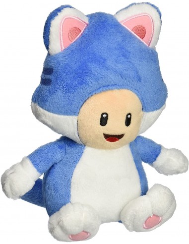 6606-Peluches - Peluche Super Mario Toad Cat 19 cm-0039897887951