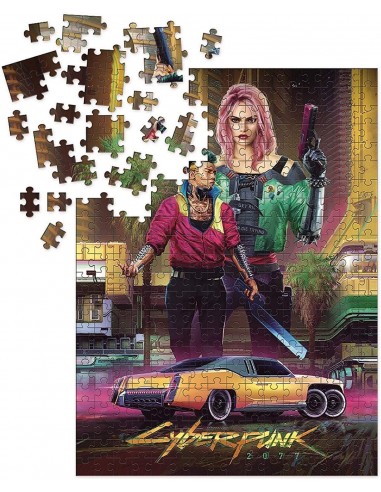 6696-Merchandising - Kitsch Puzzle 1000 Piezas Cyberpunk 2077-0761568006391