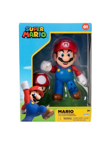 6622-Figuras - Figura Super Mario Mario 10 cm & Super Mushroom-0192995406049
