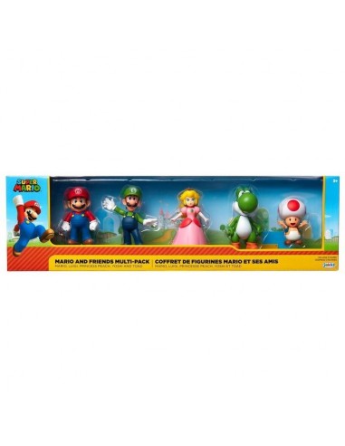 6603-Figuras - Figura Super Mario Mario & Friends pack 6 cm-0192995400900