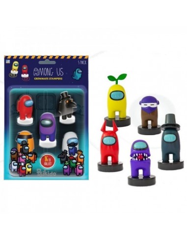 6958-Merchandising - Pack 5 Sellos Among Us Crewmate-8432752035030