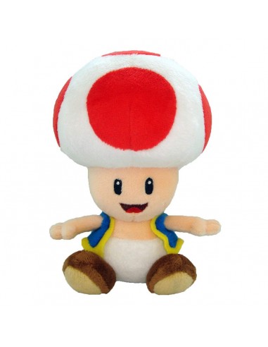 7177-Peluches - Peluche Super Mario Toad Red 20 cm-3700789221425
