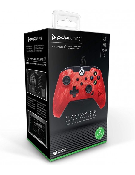 -7430-Xbox Series X - Wired Controller Rojo Camo Licenciado-0708056067649