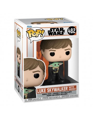 7582-Figuras - Figura POP! The Mandalorian Luke Skywalker With Grogu 9cm-0889698582902