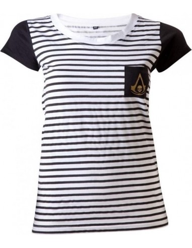 7825-Apparel - Camiseta Rayas Assassins Creed T-M Mujer-8718526032574
