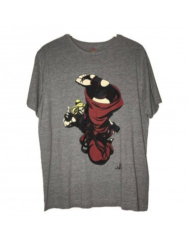 7843-Apparel - Camiseta Gris Street Fighter Ken T-XL-0747180360936