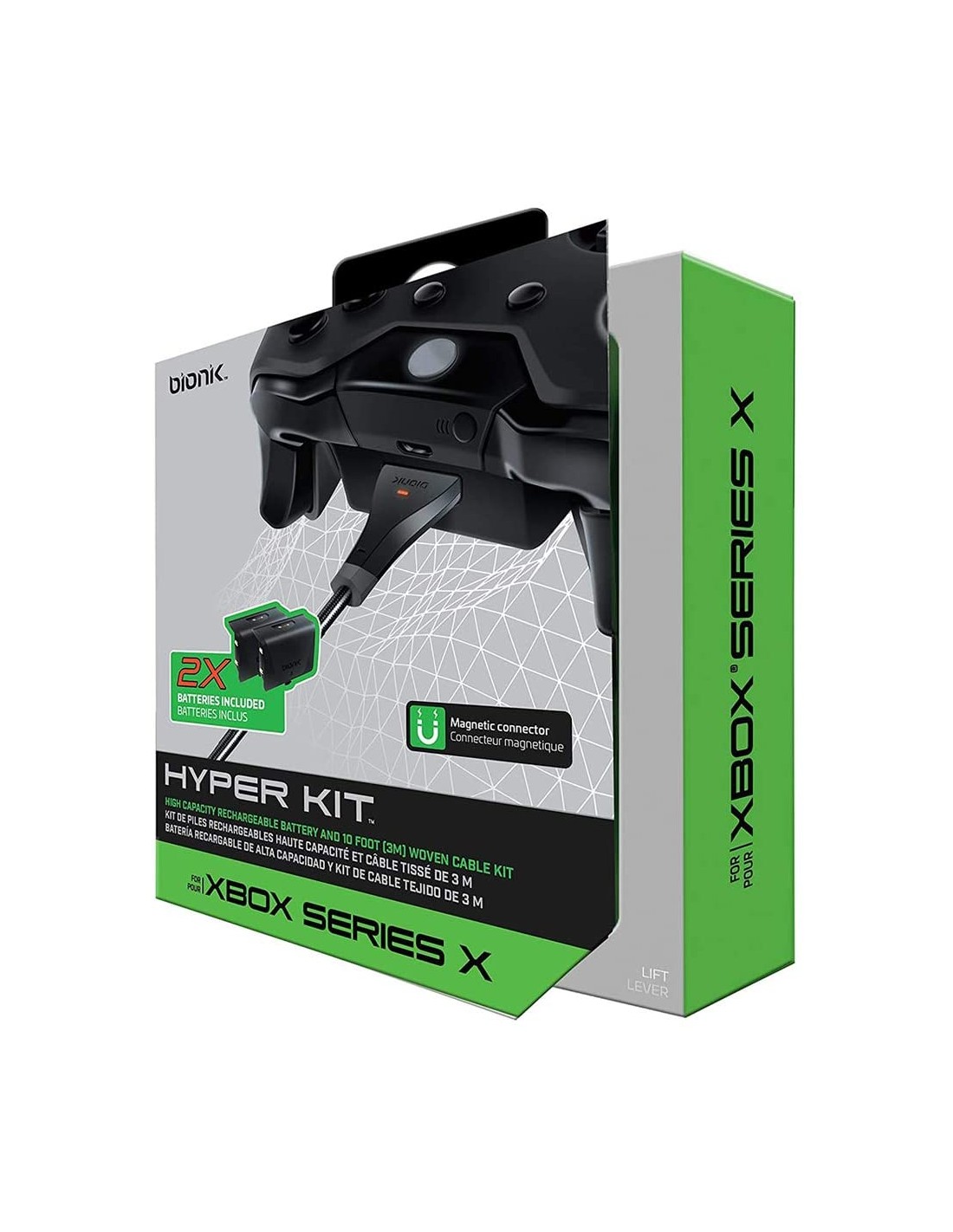microscopio Cambiable galería Xbox Series X - Hyper Kit X (2x 1200 mAh bats + Cable 3m)