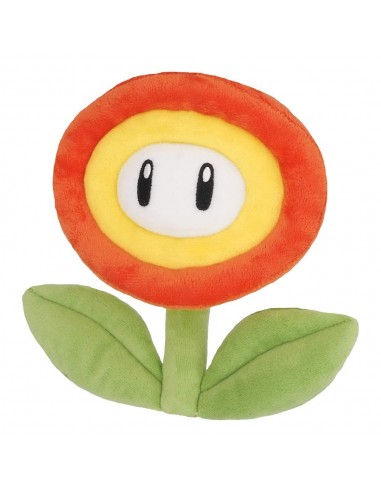 8604-Peluches - Peluche Super Mario Fire Flower 18 cm-3760259934248