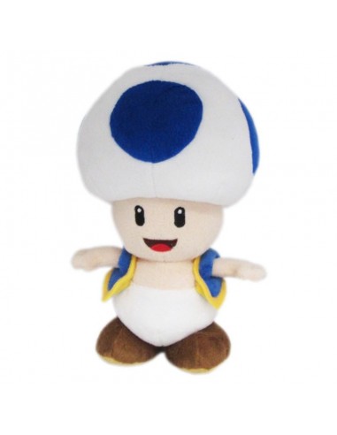 8671-Peluches - Peluche Super Mario Toad Azul 20 cm-3760259930561