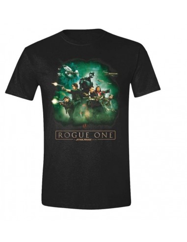 8655-Apparel - Camiseta Negra Star Wars Rouge One Personajes XL-5060450975438