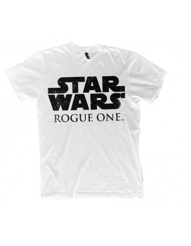 8653-Apparel - Camiseta Blanca Star Wars Rouge One Logo XL-5060450975490