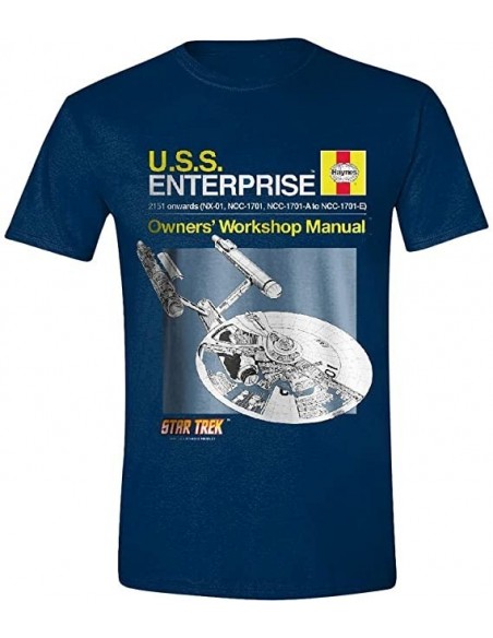 -9087-Apparel - Camiseta Azul Star Trek Enterprise T-M-5055139361183