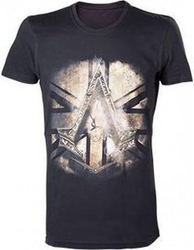 9155-Apparel - Camiseta Negra Assasin's Creed Syndicate Crest British T-M-8718526058970