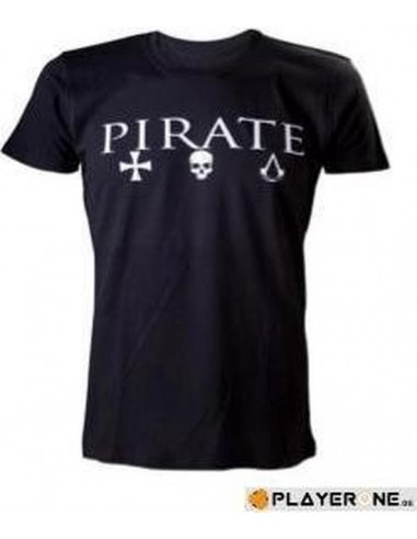 9185-Apparel - Camiseta Negra Assasin's Creed IV Pirate T-M-8718526028980