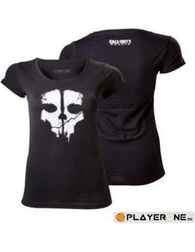 8760-Apparel - Camiseta Negra Chica COD Ghost - XL-8718526028720