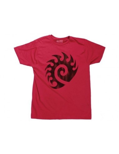 8989-Apparel - Camiseta Roja Starcraft II Zerg Vintage Logo T-L-5055910304453