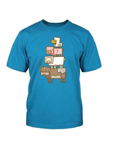 8812-Apparel - Camiseta Azul Minecraft Animal Totem Youth Tee T-M-0840285124189
