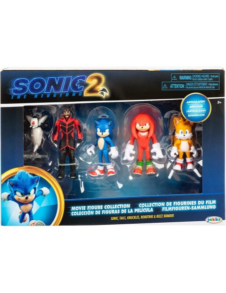 -8528-Figuras - Pack 5 Figuras Sonic Movie 2 6 cm-0192995412682
