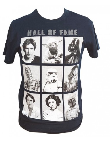 9270-Apparel - Camiseta Negra Star Wars Espisodios Antiguos Personajes T-M-3700336688411