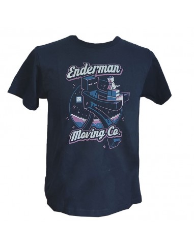 8958-Apparel - Camiseta Navy Minecraft Enderman Moving T-L-0840285126336