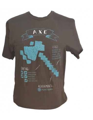 8764-Apparel - Camiseta Negra Minecraft Axe Diagram T-M-0889343025709