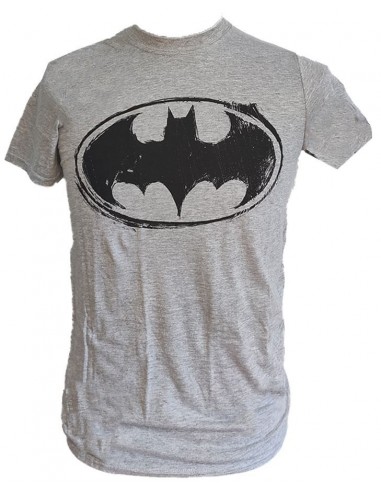 8802-Apparel - Camiseta Gris Batman Sketchy Bat Logo T-S-5055899382060