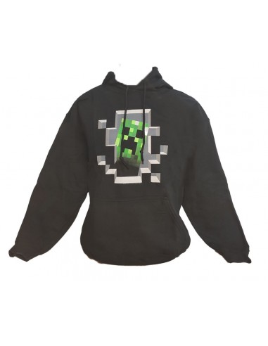 8912-Apparel - Sudadera Negra Minecraft Boys T L-0840285124844