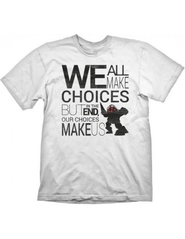 9463-Apparel - Camiseta Blanca Bioshock Quote Vintage T- M-4260144323571