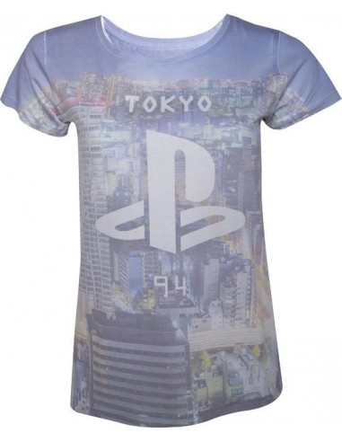 9466-Apparel - Camiseta Lila Playstation Tokyo Mujer M -8718526057645