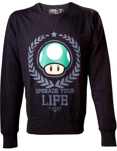 9439-Apparel - Jersey Nintendo Mushroom Black S-8718526012644