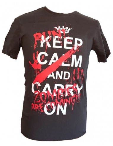 8855-Apparel - Camiseta Negra Keep Calm and Carry T-XL-3700334689199