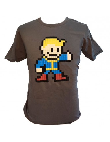 8844-Apparel - Camiseta Gris Hombre Fallout 8 Bit T-L-5054258082184