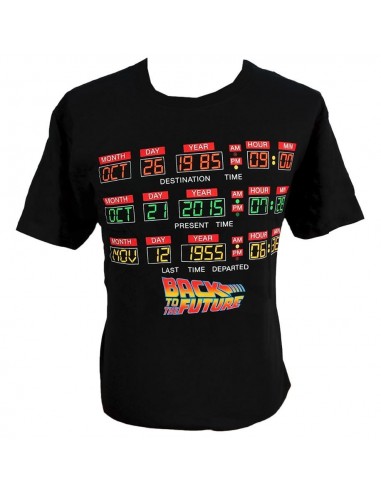 8931-Apparel - Camiseta Negra Regreso al Futuro Relojes T-M-5055139300304