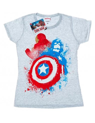 8846-Apparel - Camiseta Gris Marvel Civil War Painted S-5054258093265