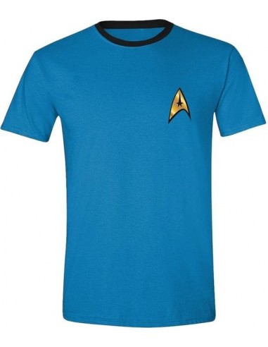 9067-Apparel - Camiseta Azul Star Trek Uniforme Spock T-S-5055139376835