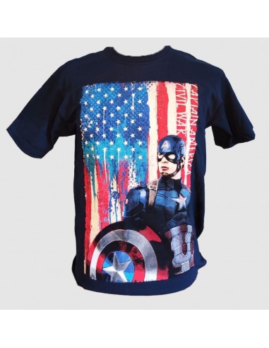 8980-Apparel - Camiseta Azul Marvel Capitan America T - XS-5054258093302