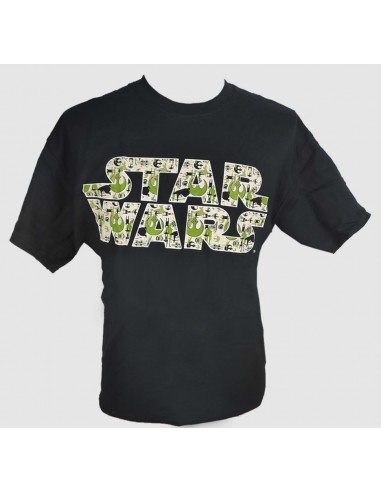8661-Apparel - Camiseta Negra Star Wars Rebel Green Logo XL-5060450975407