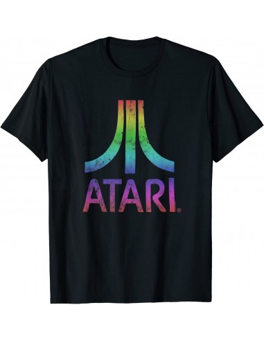 7818-Apparel - Camiseta Negra Atari Arco Iris T-M-5055139300649