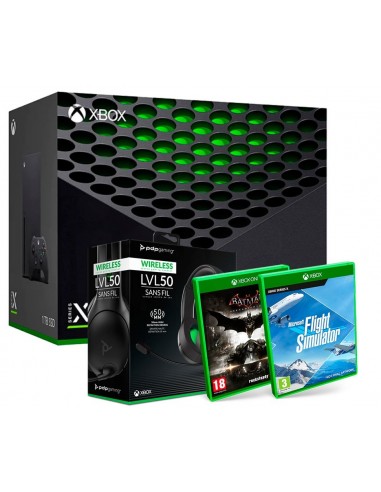 9883-Xbox Series X - Consola Xbox Series X 1TB + LVL 50 + Flight Sim + Batman Ark-9503454275655