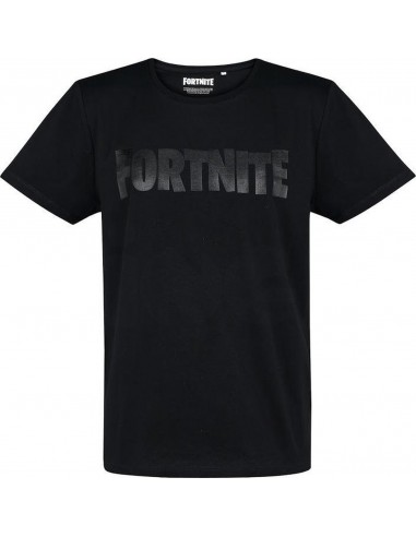 10112-Apparel - Camiseta Fornite L Black Logo Gris Oscuro-4062391008900