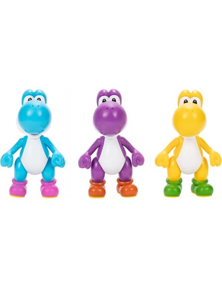 -8552-Figuras - Pack 3 Figuras Super Mario Yoshi Family 10 cm-0192995413832