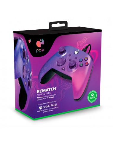 10471-Xbox Series X - Rematch Wired Controller Purple Fade Licenciado-0708056069186