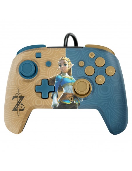 -8424-Switch - Faceoff Deluxe Audio Wired Controller Zelda Breath Licenciad-0708056068592