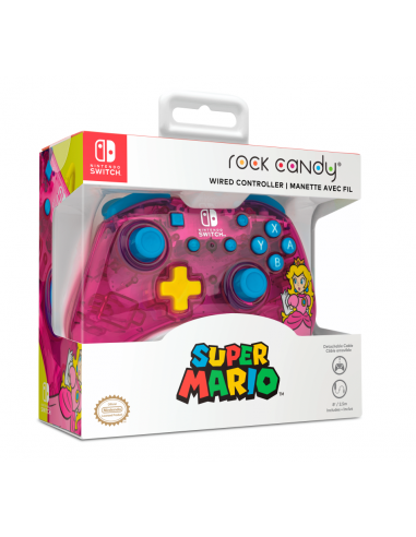 8416-Switch - Rock Candy Wired Controller Peach Licenciado-0708056068493