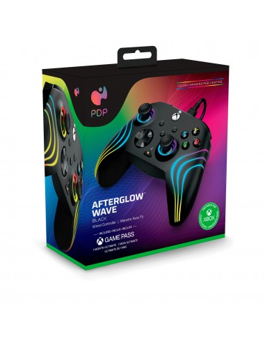10496-Xbox Series X - Afterglow Wave Wired Controller Negro Licenciado-0708056069254
