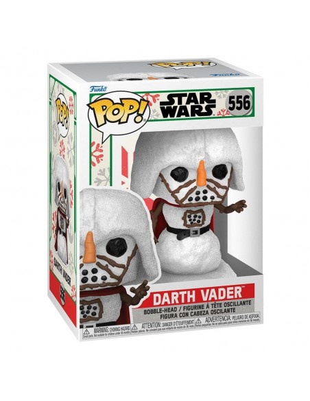 -10853-Figuras - Figura POP! Star Wars Holiday Snowman Darth Vader-0889698643368