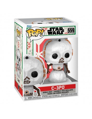 10851-Figuras - Figura POP! Star Wars Holiday Snowman C-3PO-0889698643351