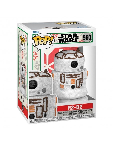 -10849-Figuras - Figura POP! Star Wars Holiday Snowman R2-D2-0889698643375