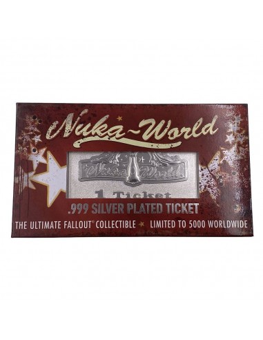 10888-Figuras - Replica Ticket Plateado Fallout Nuka World-5060662464812